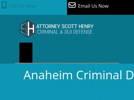Attorney Scott Henry: Criminal and DUI Defense