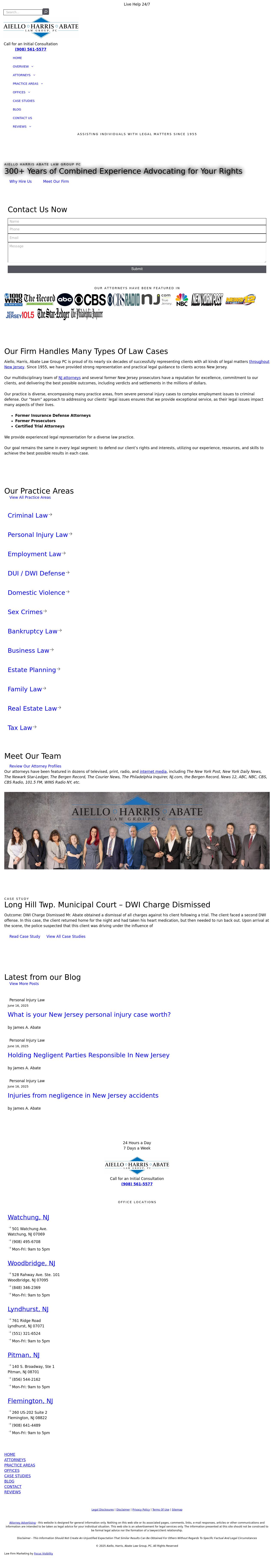 Aiello, Harris, Marth, Tunnero, Pastor & Schiffman, PC Attorneys At Law - Dover  NJ Lawyers