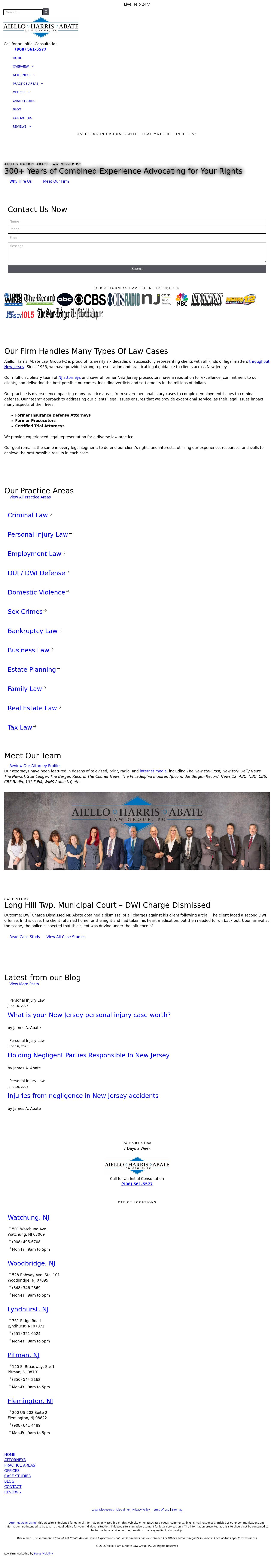 Aiello, Harris, Marth, Tunnero, Pastor & Schiffman, PC Attorneys At Law - Lyndhurst NJ Lawyers