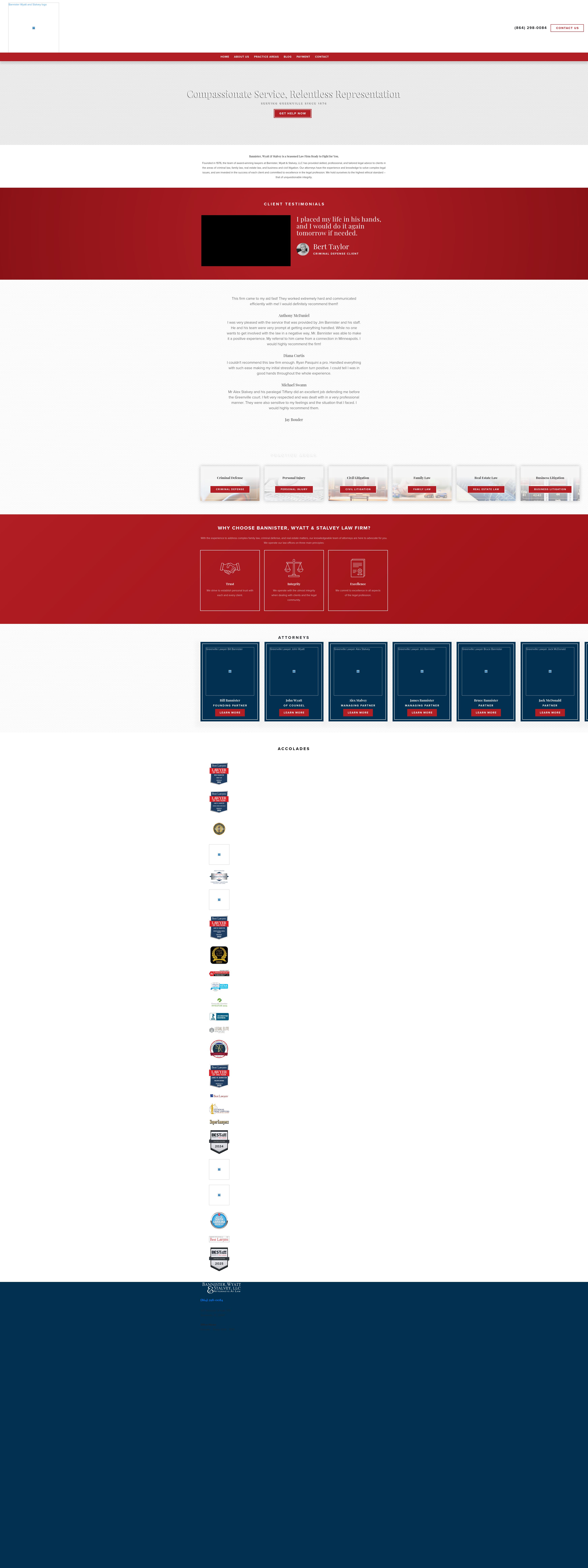 Bannister, Wyatt & Stalvey, LLC - Greenville SC Lawyers