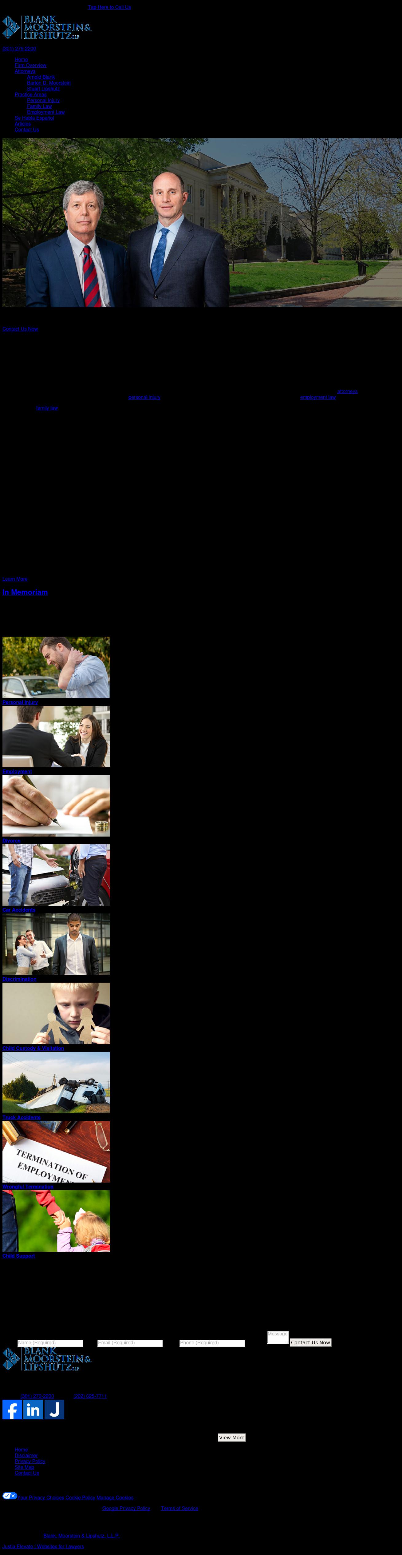 Blank, Moorstein & Lipshutz L.L.P. - Rockville MD Lawyers