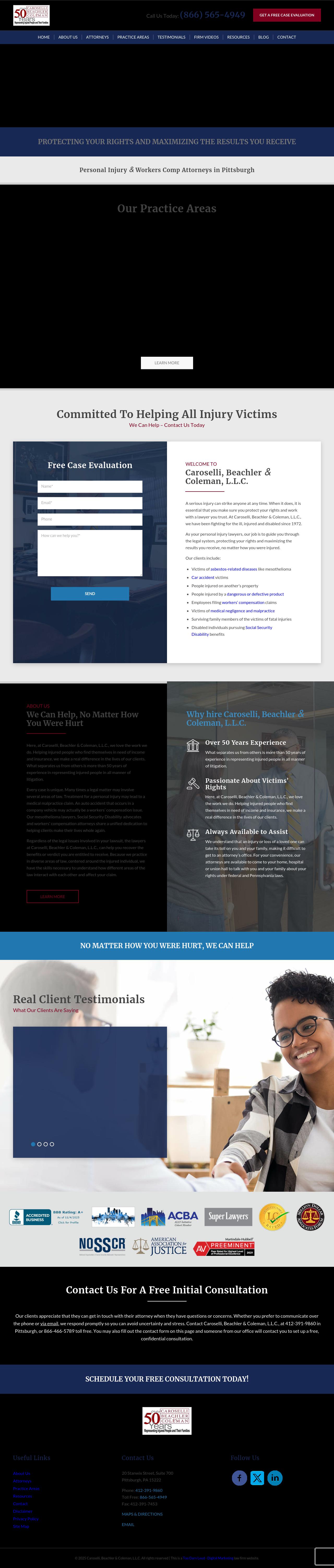 Caroselli, Beachler, McTiernan & Coleman - Pittsburgh PA Lawyers