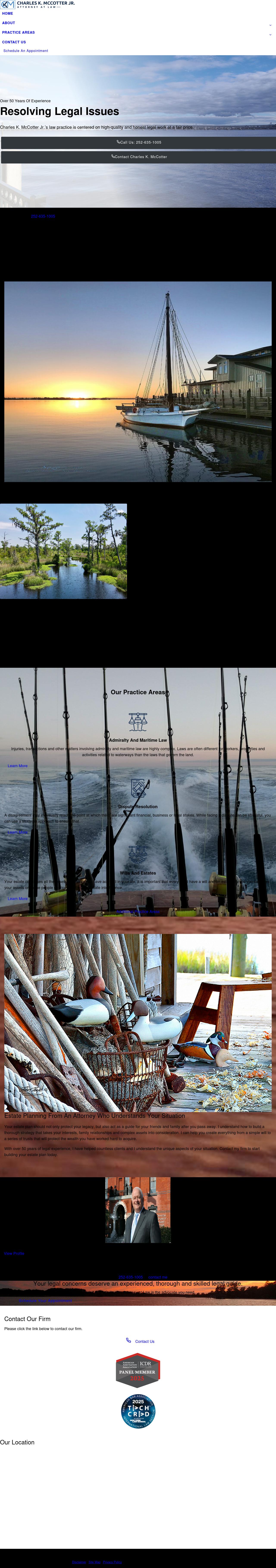 Charles K. McCotter Jr., Attornet at Law - New Bern NC Lawyers