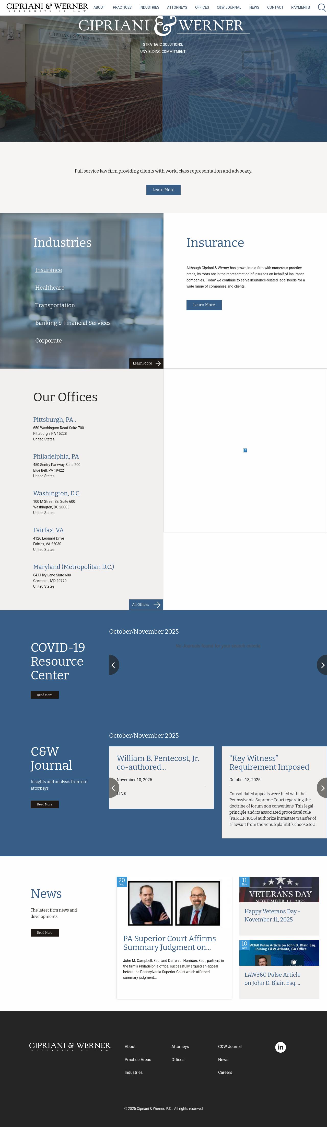 Cipriani & Werner, P.C. - Blue Bell PA Lawyers