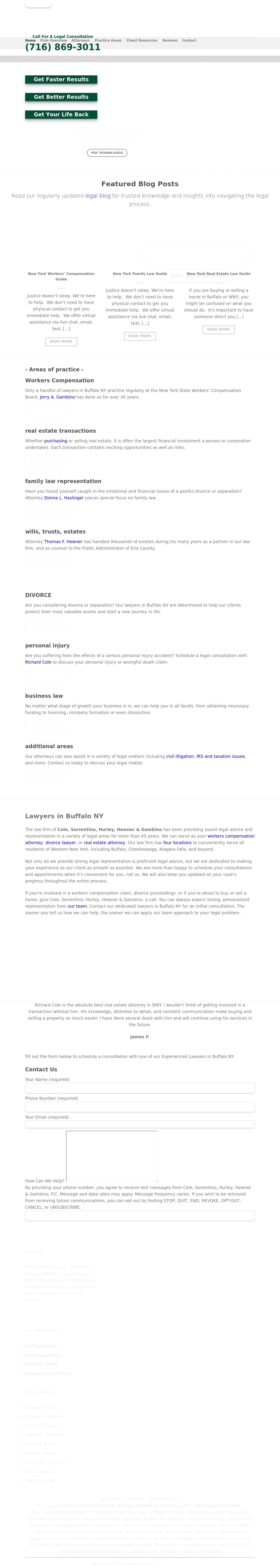 Cole, Sorrentino, Hurley, Hewner & Gambino, P.C. - Hamburg NY Lawyers