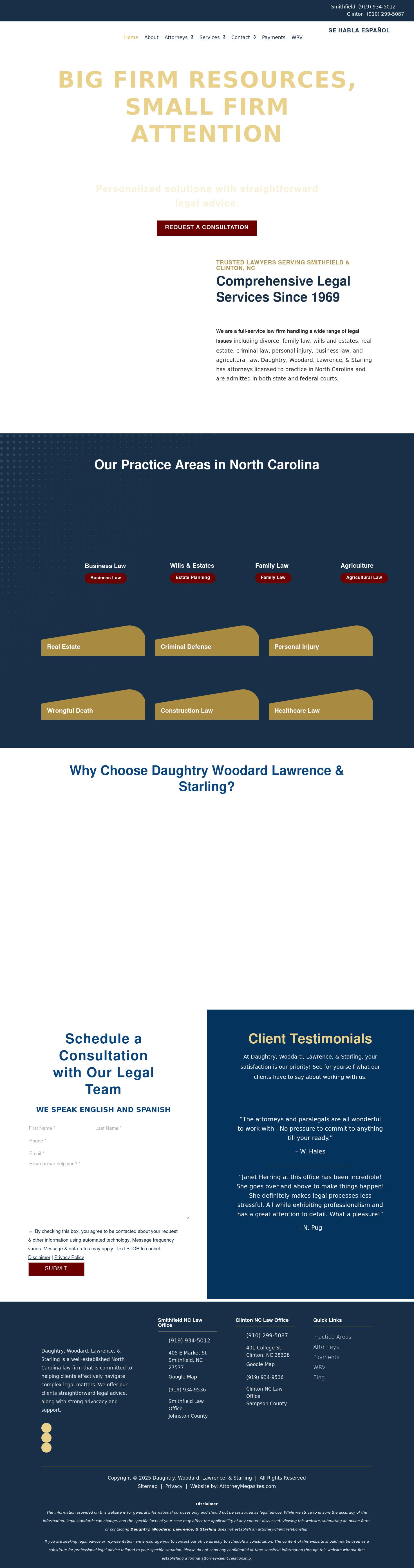 Daughtry, Woodard, Lawrence, & Starling - Clinton NC Lawyers