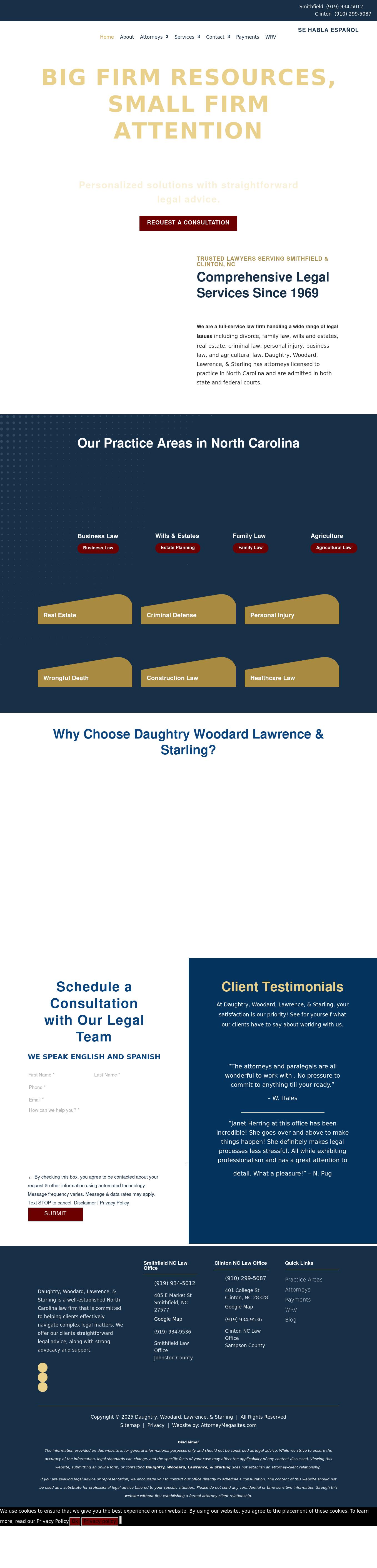 Daughtry, Woodard, Lawrence, & Starling - Smithfield NC Lawyers