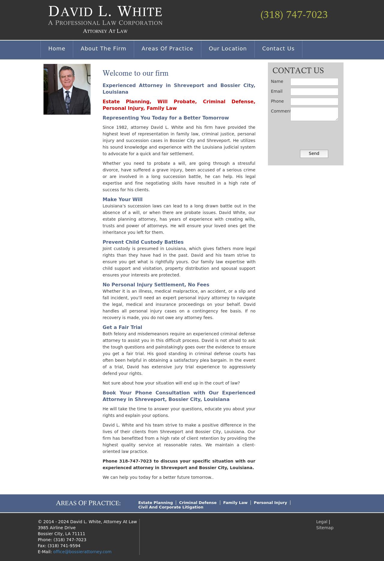 David L. White, Attorney at Law - Bossier City LA Lawyers