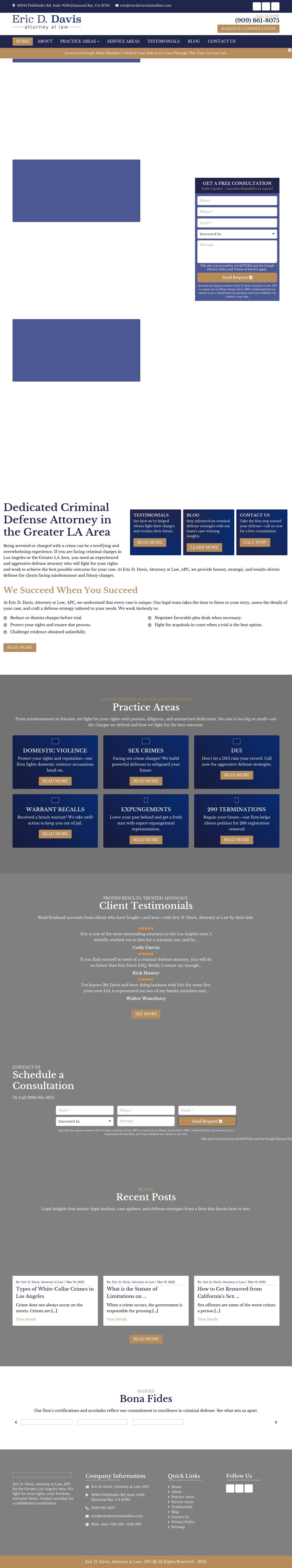 Eric D. Davis Attorney at Law - Diamond Bar CA Lawyers