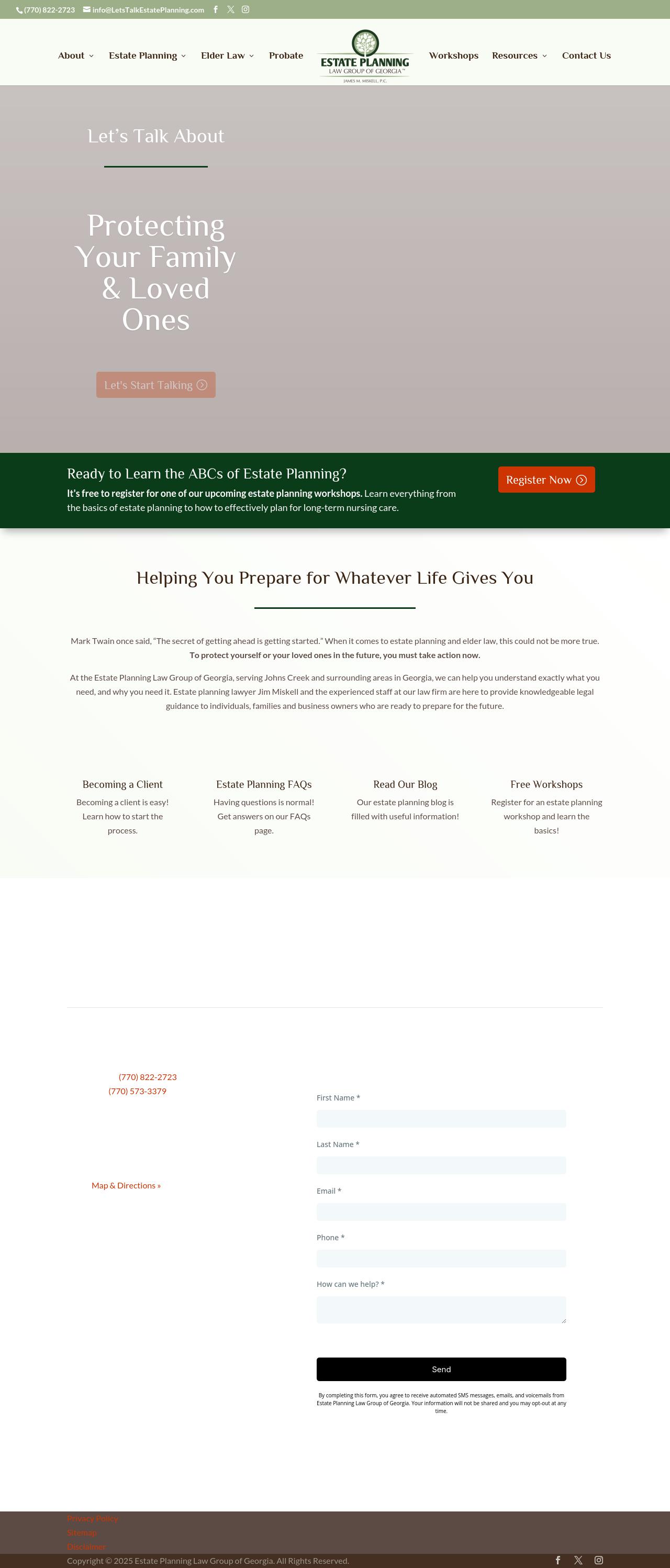 ESTATE PLANNING LAW GROUP OF GEORGIA, James M. Miskell P.C. - Lawrenceville GA Lawyers