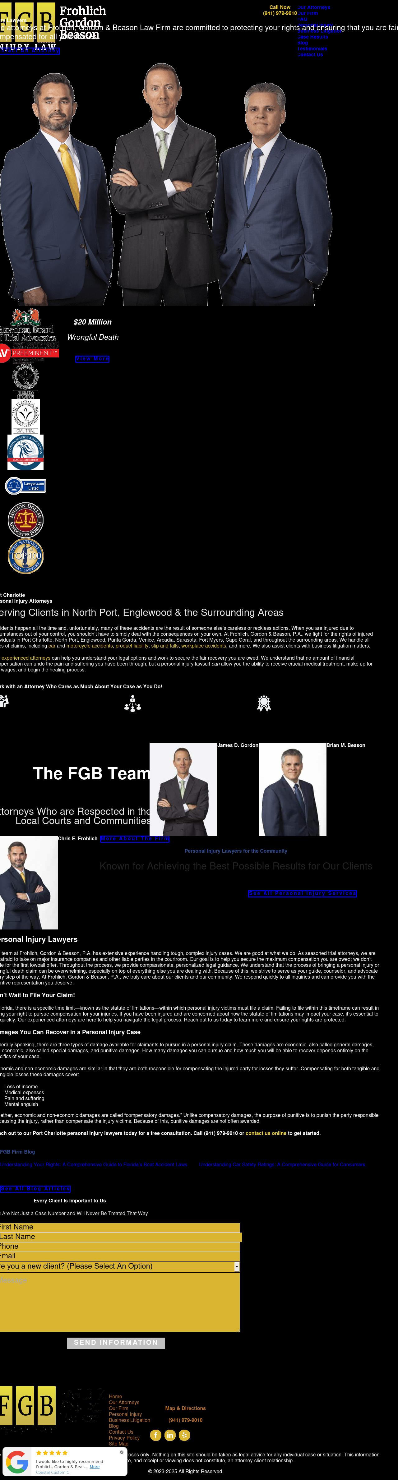 Frohlich, Gordon & Beason, P.A. - Port Charlotte FL Lawyers