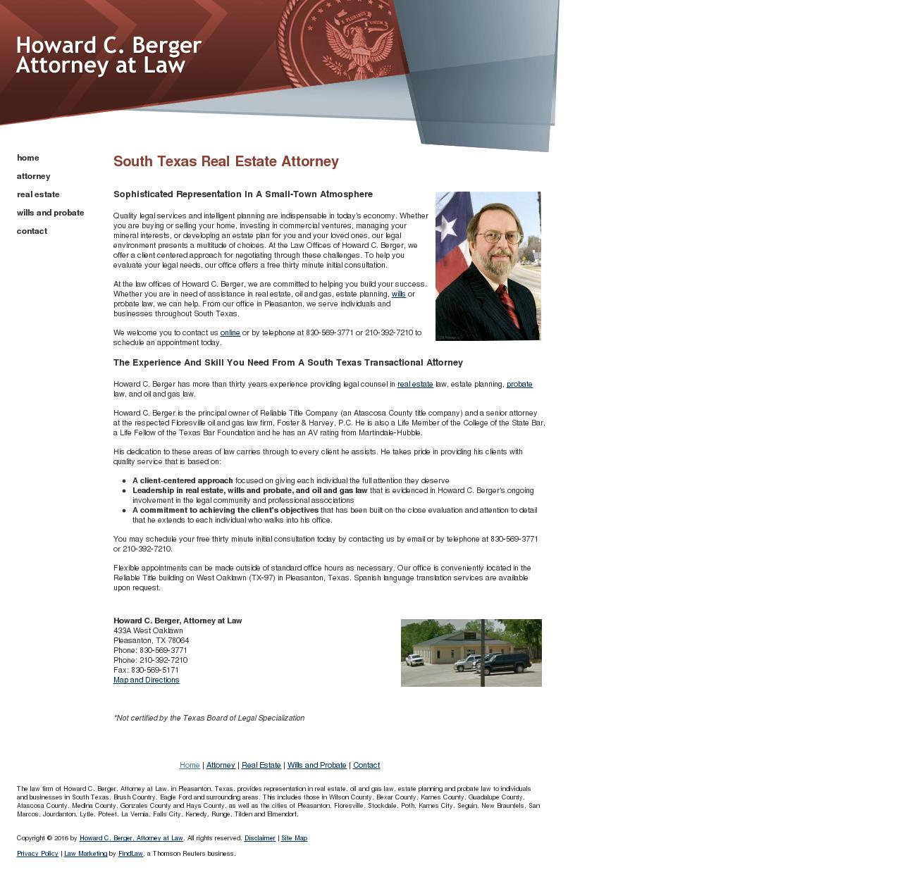 Howard C. Berger, Attorney at Law - Pleasanton TX Lawyers