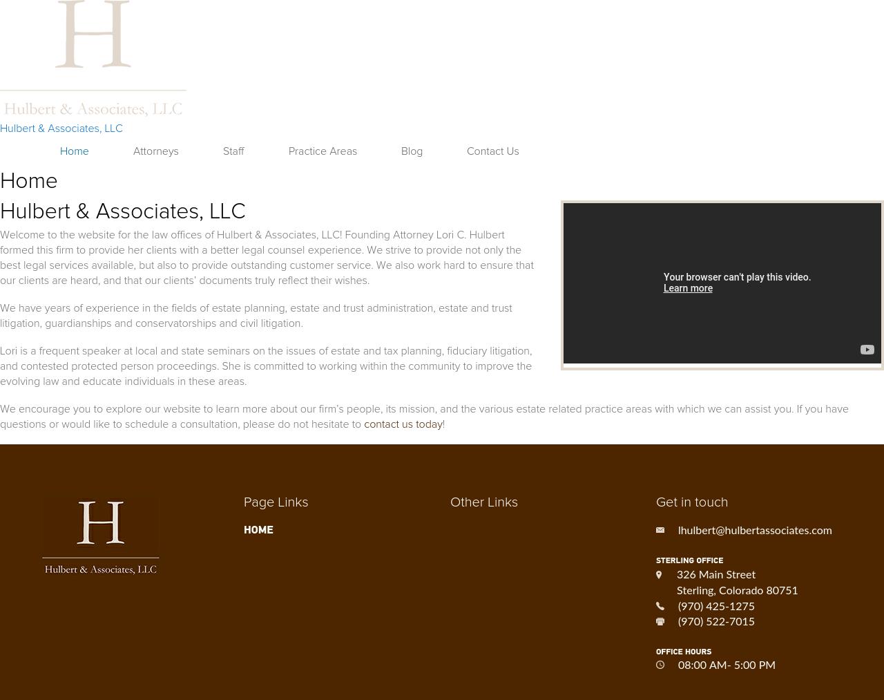 Hulbert & Associates, LLC - Sterling CO Lawyers