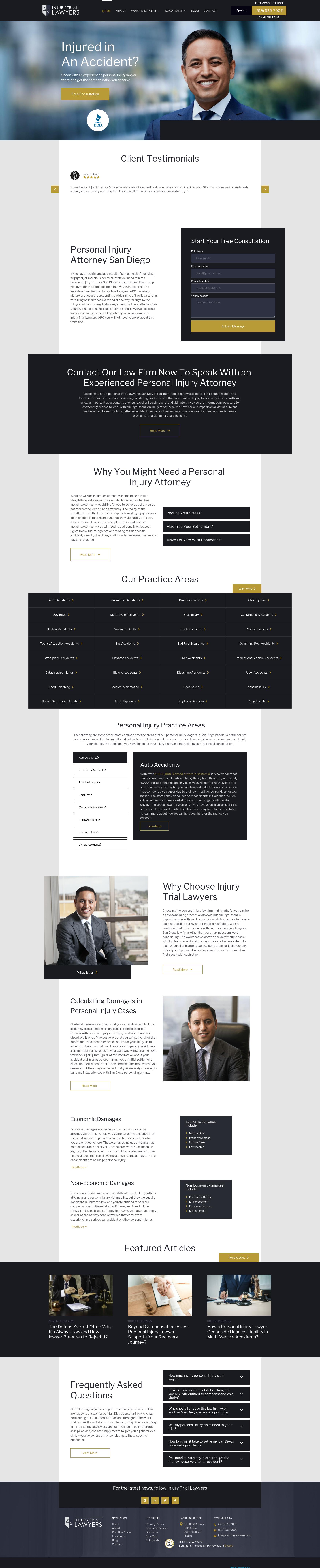 Injury Trial Lawyers - San Diego CA Lawyers