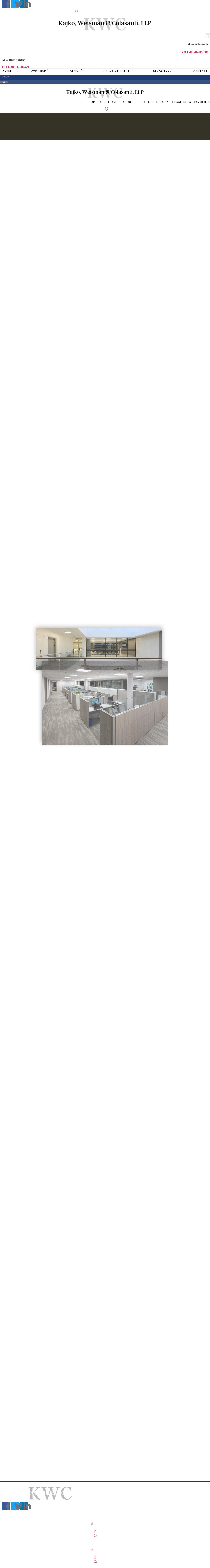 Kajko, Weisman & Colasanti, LLP - Andover MA Lawyers