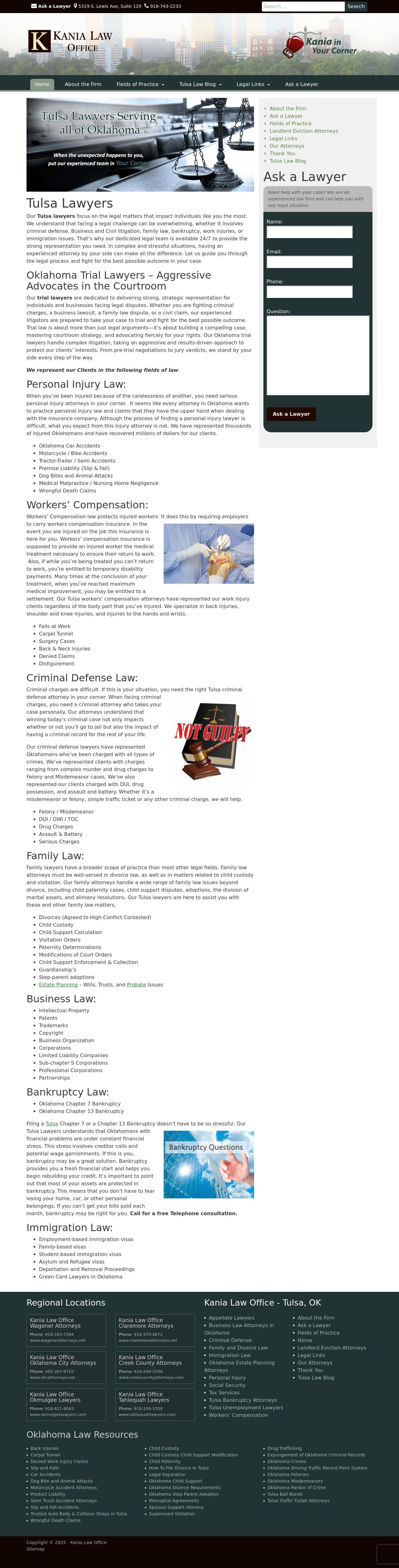 Kania Law Office: Tulsa Oklahoma Lawyers - Tulsa OK Lawyers