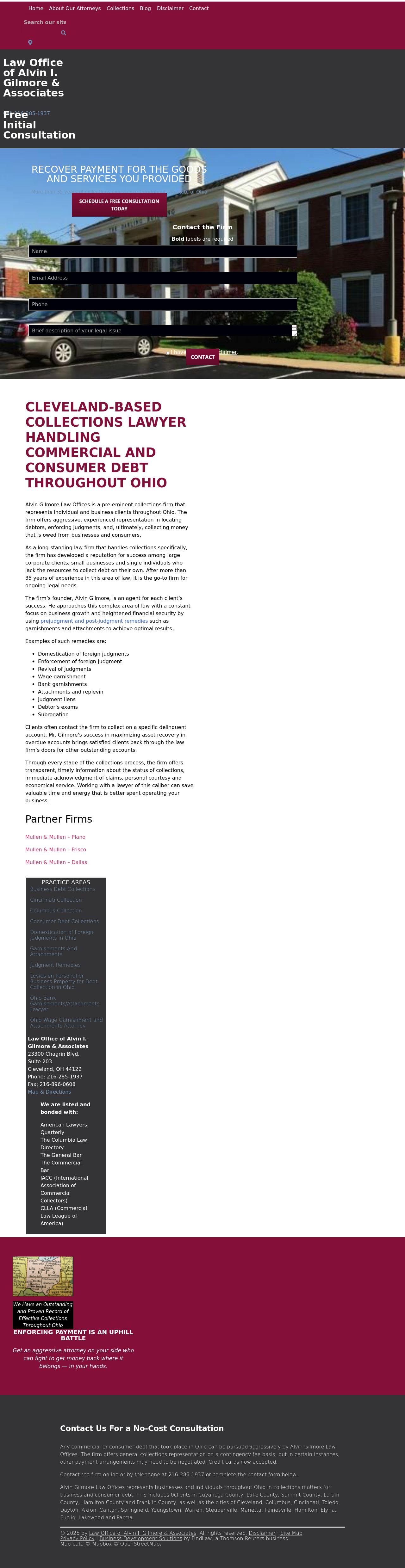 Law Office of Alvin I. Gilmore  & Associates - Cleveland OH Lawyers