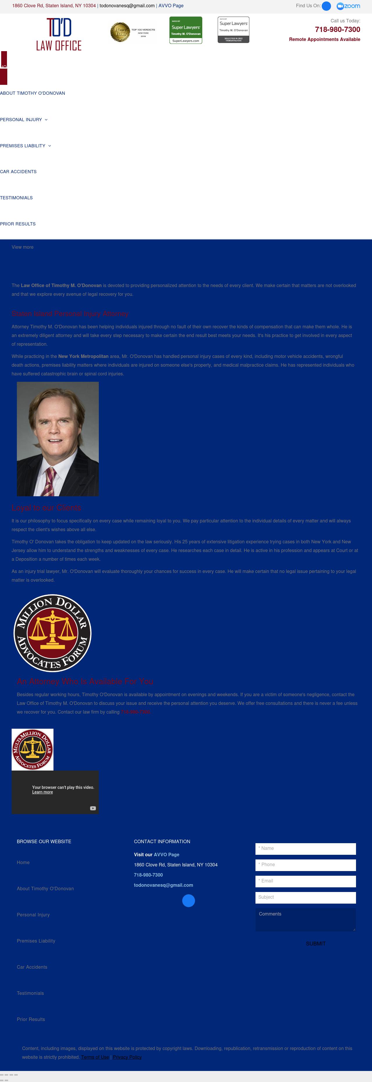 Law Office of Timothy M. O'Donovan - Staten Island NY Lawyers