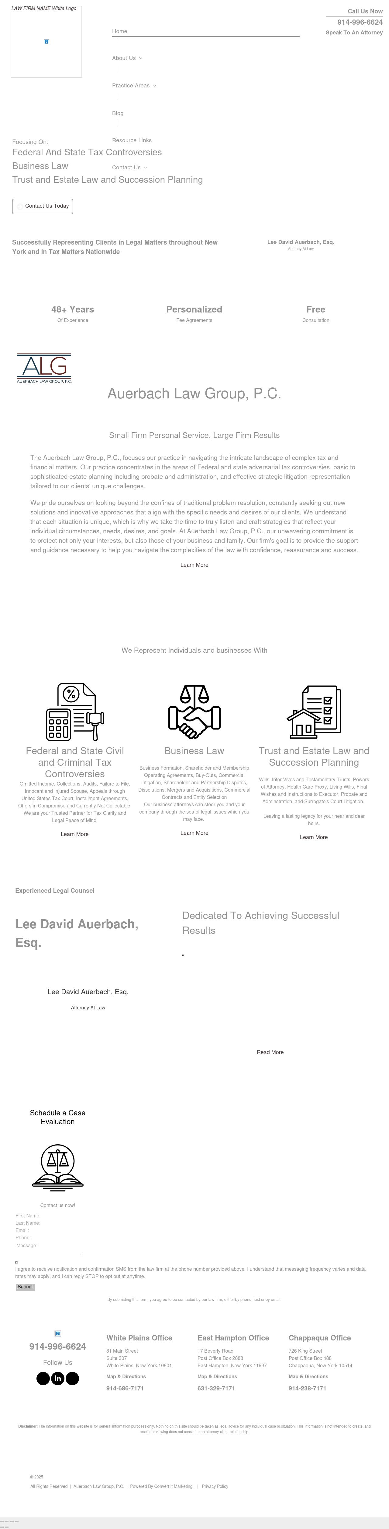 Law Offices of Lee David Auerbach, P.C. - White Plains NY Lawyers