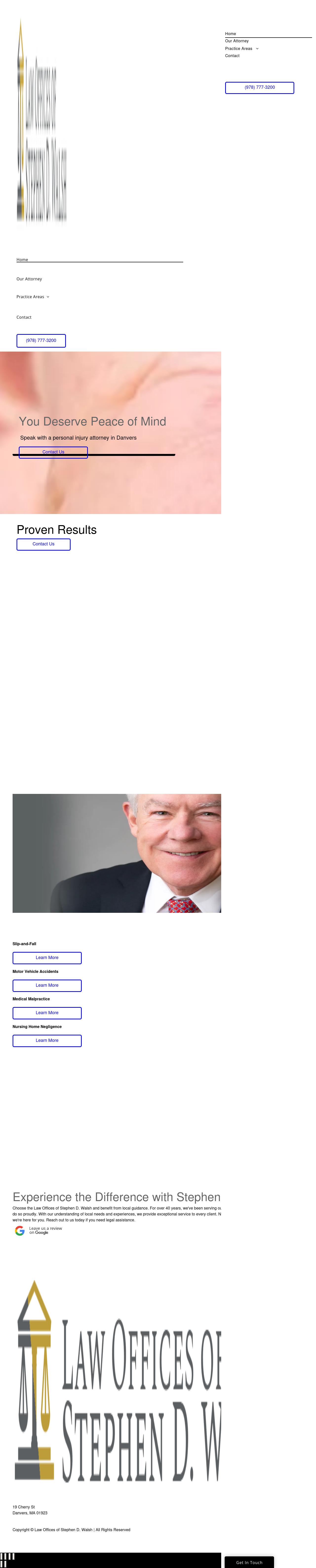 Law Offices of Stephen D. Walsh - Danvers MA Lawyers