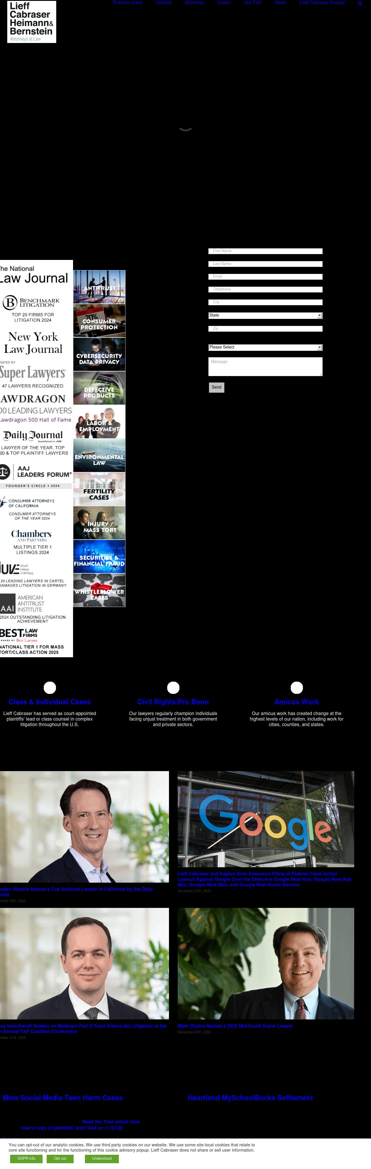 Lieff Cabraser Heimann & Bernstein, LLP - San Francisco CA Lawyers