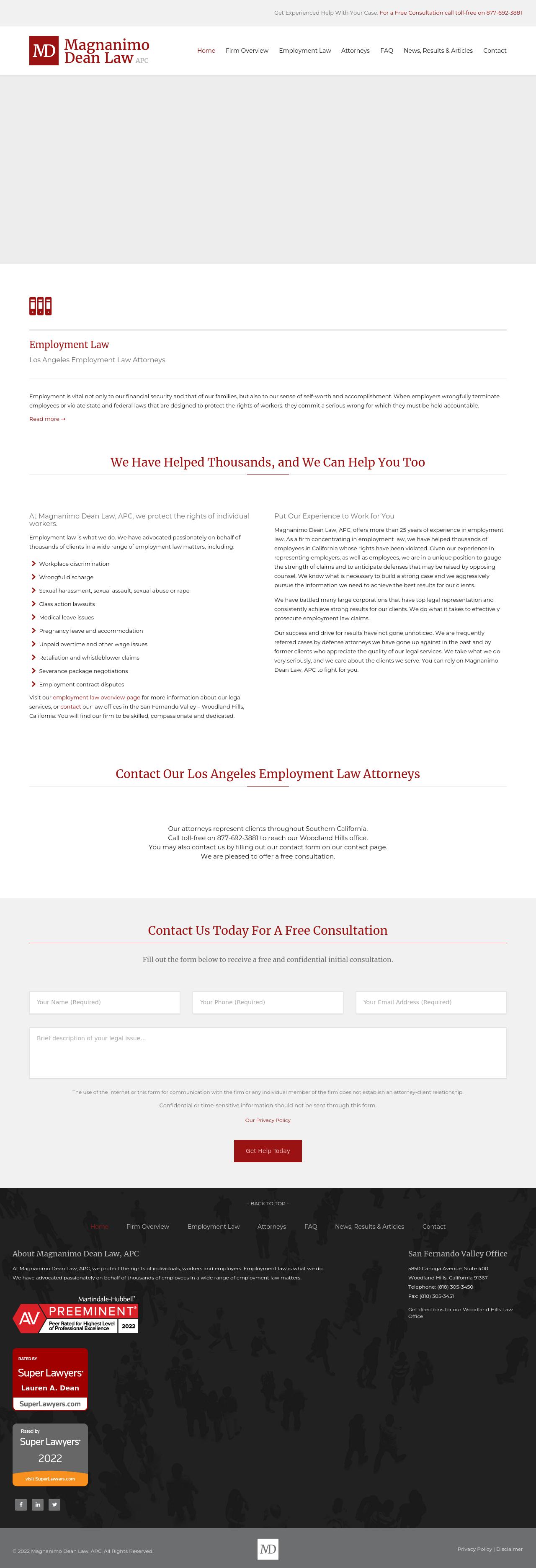 Magnanimo & Dean, LLP - Sherman Oaks CA Lawyers