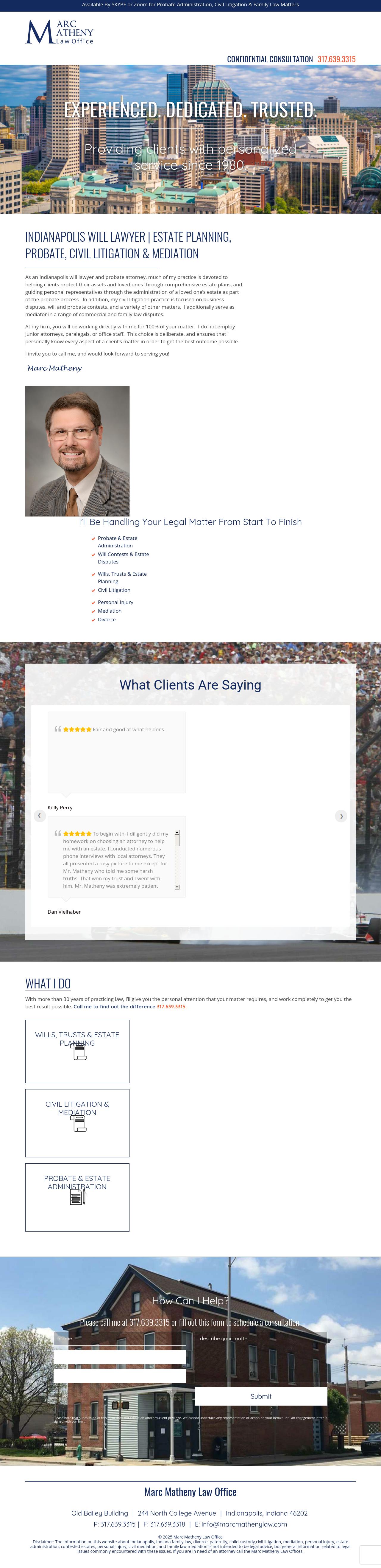 Marc Matheny Law Offices - Indianapolis IN Lawyers