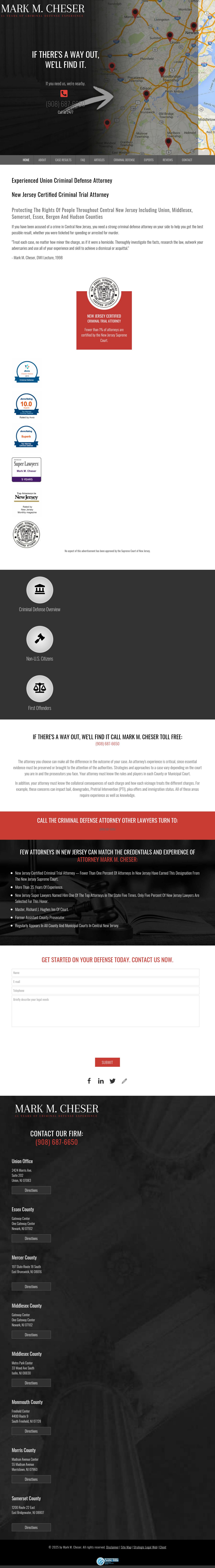 Mark M. Cheser, Esquire, Counselor at Law - Union NJ Lawyers