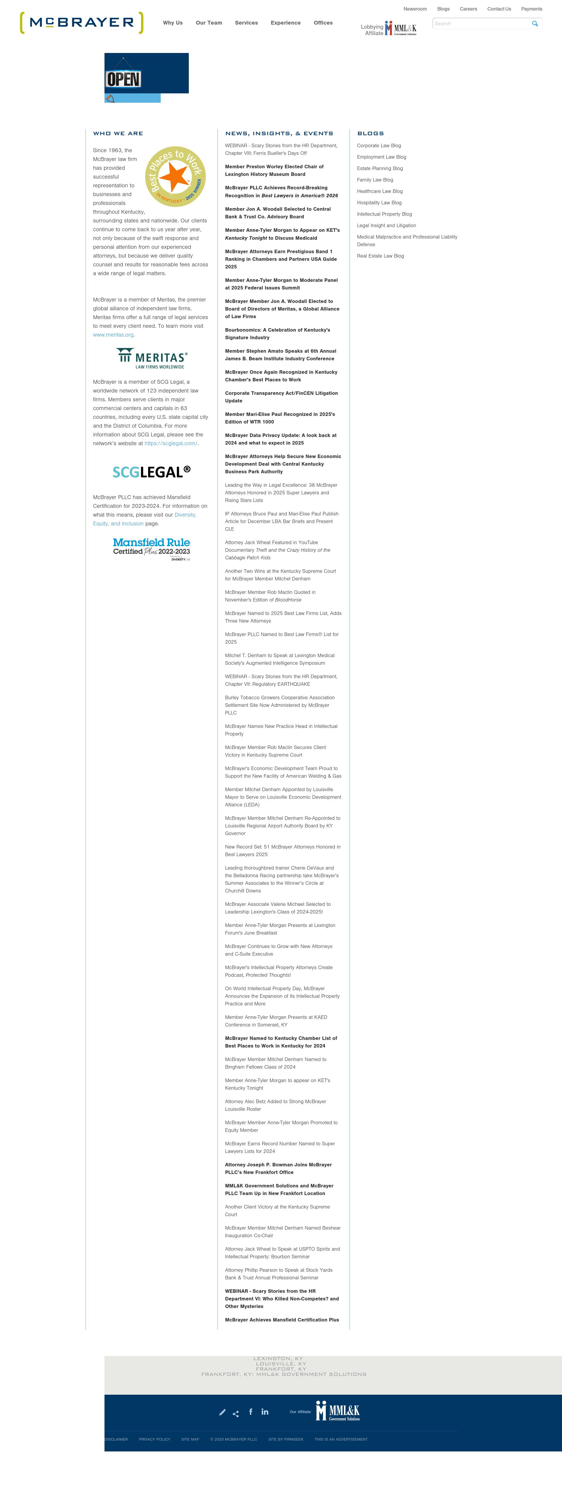 McBrayer, McGinnis, Leslie & Kirkland, PLLC - Louisville KY Lawyers