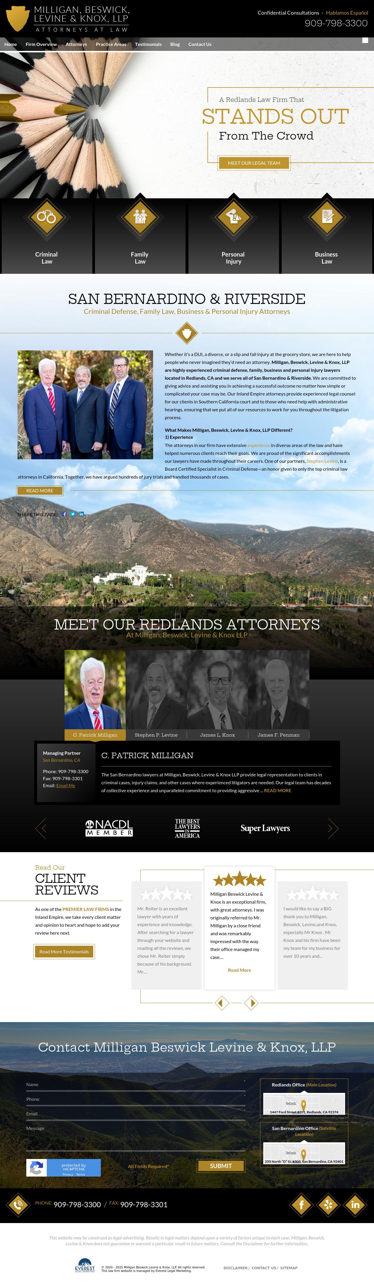 Milligan, Beswick, Levine, Knox, LLP. - San Bernardino CA Lawyers
