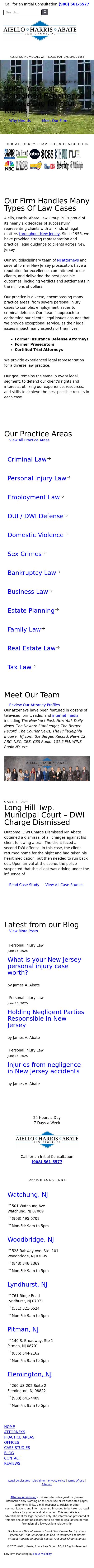 Aiello, Harris, Marth, Tunnero, Pastor & Schiffman, PC Attorneys At Law - Bridgewater NJ Lawyers