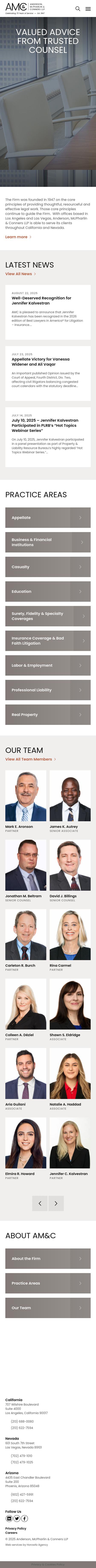 Anderson, McPharlin & Conners, LLP - Las Vegas NV Lawyers
