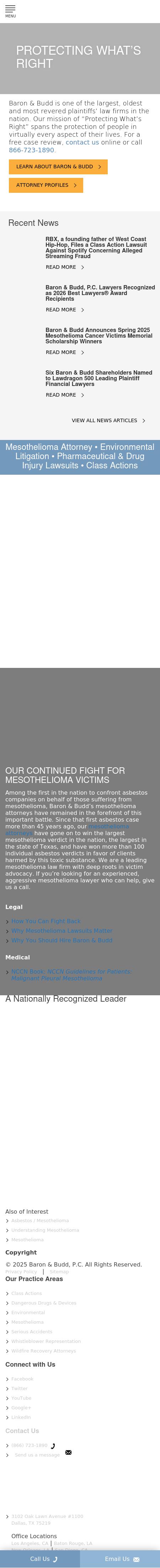 Baron & Budd, P.C. - Dallas TX Lawyers