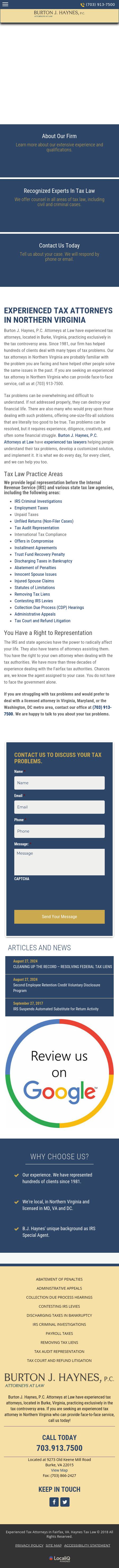Burton J. Haynes, P.C. - Burke VA Lawyers