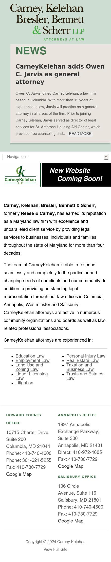 Carney, Kelehan, Bresler, Bennett and Scherr, LLP - Columbia MD Lawyers