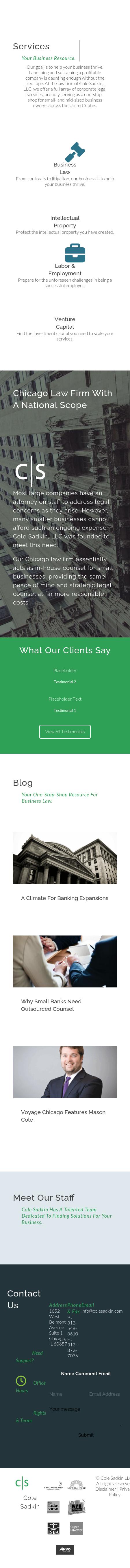 Cole Sadkin, LLC - Chicago IL Lawyers