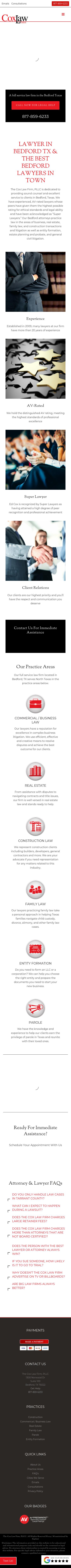 Cox Law Firm PLLC - Bedford TX Lawyers