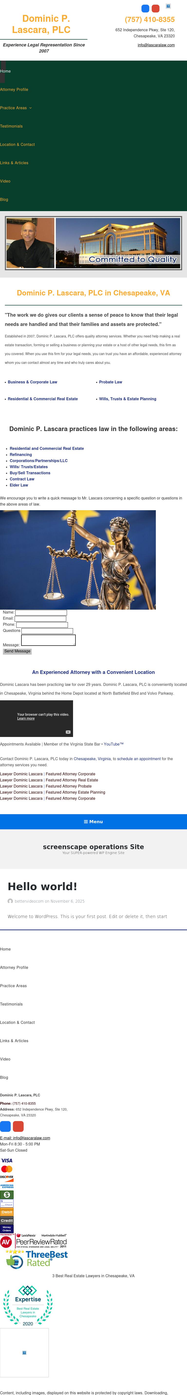 Dominic P. Lascara, PLC - Chesapeake VA Lawyers