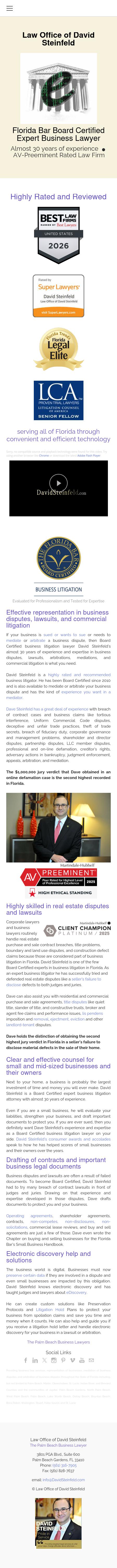 Law Office of David Steinfeld, P.L. - Palm Beach Gardens FL Lawyers
