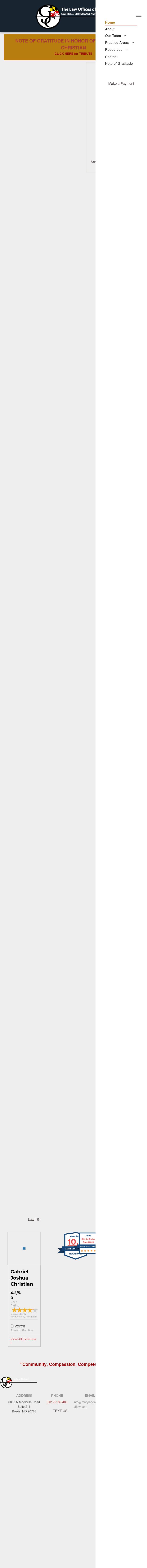 Gabriel J. Christian & Associates, LLC - Bowie MD Lawyers