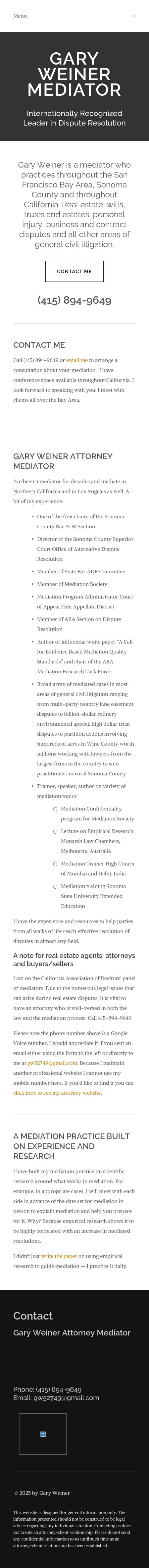 Gary Weiner Lawyer & Mediator - Sebastopol CA Lawyers