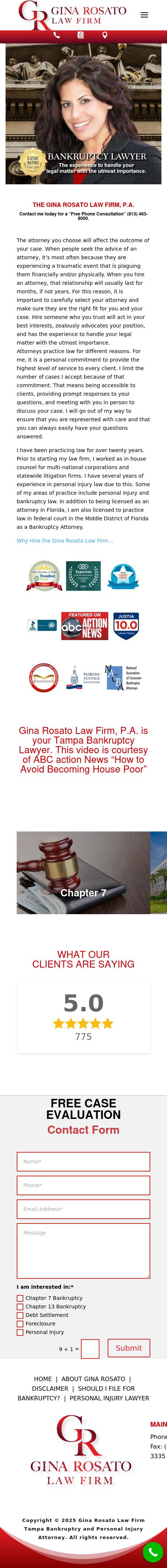 Gina Rosato Law Firm, P.A. - Tampa FL Lawyers