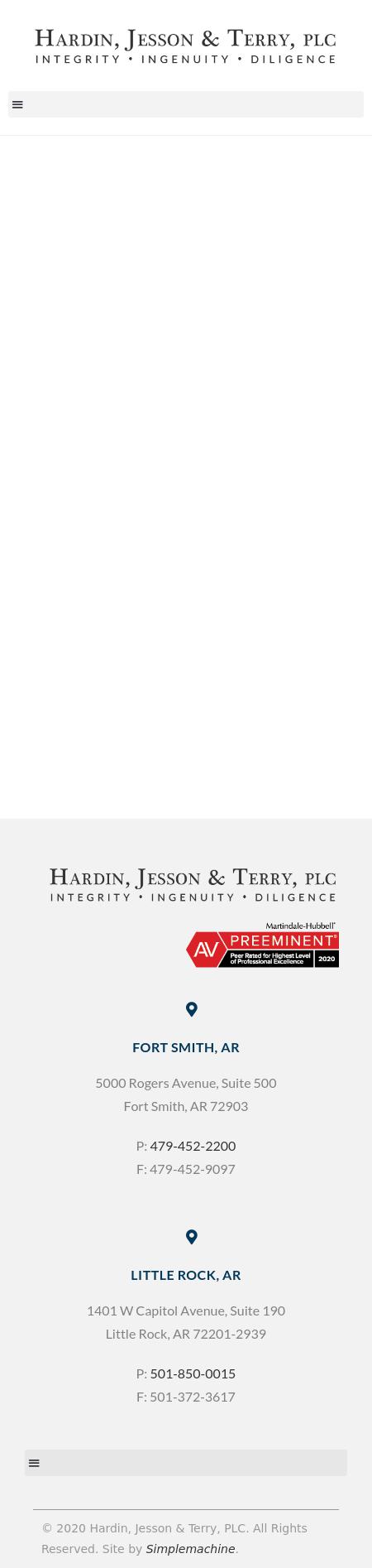 Hardin, Jesson & Terry, PLC - Fort Smith AR Lawyers