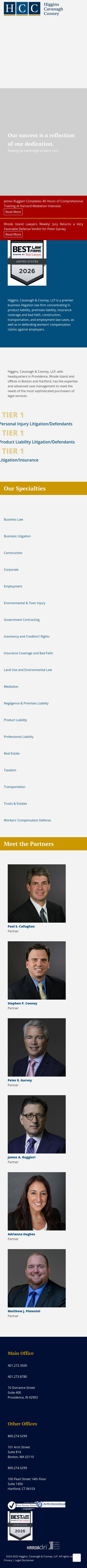 Higgins, Cavanagh & Cooney, LLP - Providence RI Lawyers