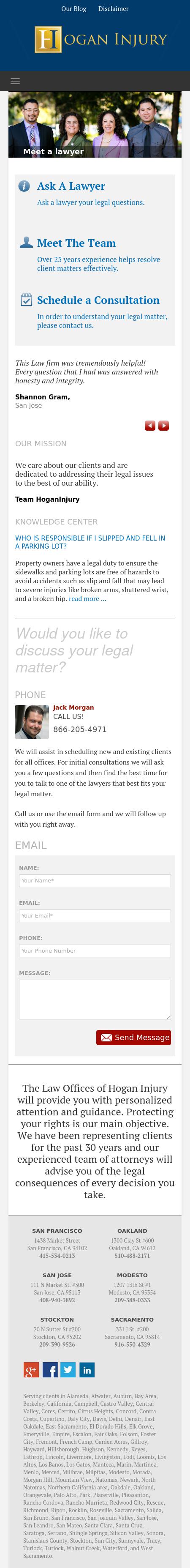 Hogan Injury - Stockton CA Lawyers