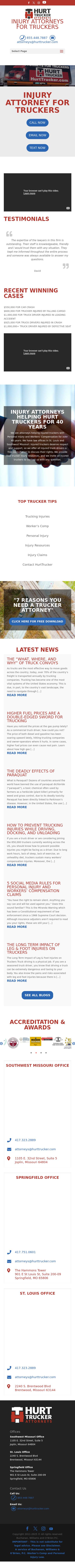 Hurt Trucker Attorneys - Joplin MO Lawyers