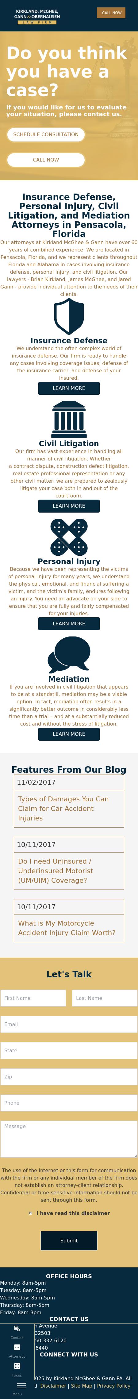 Kirkland & McGhee - Pensacola FL Lawyers