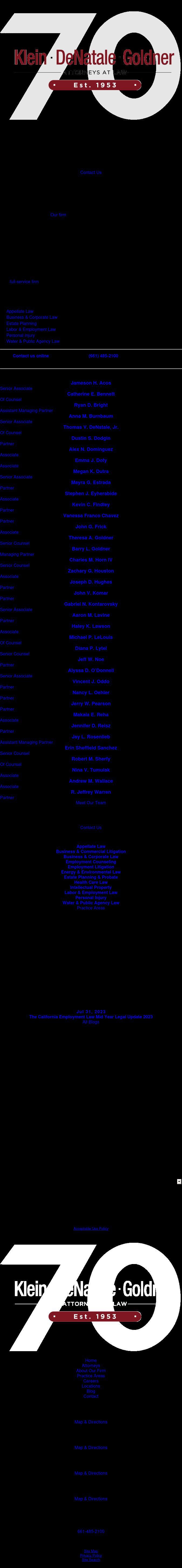 Klein, DeNatale, Goldner, Cooper, Rosenlieb & Kimball, LLP - Fresno CA Lawyers