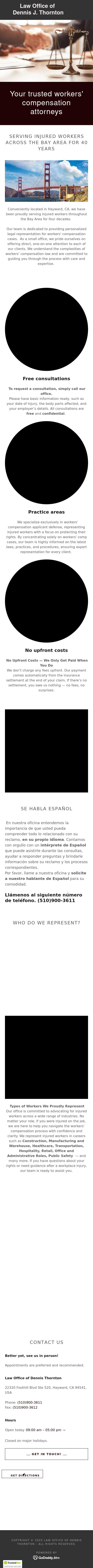 Law Office of Dennis J. Thornton - Hayward CA Lawyers