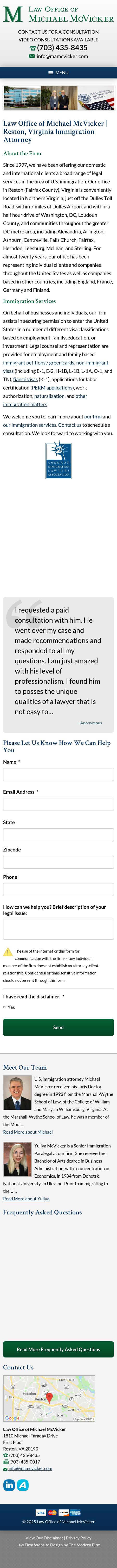 Law Office of Michael McVicker - Reston VA Lawyers